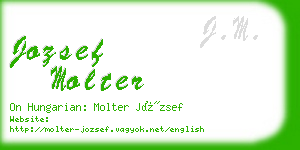 jozsef molter business card